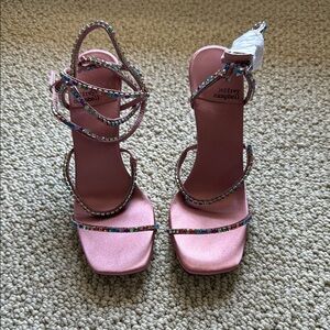 Jeffrey Campbell Pink Strappy Sandals